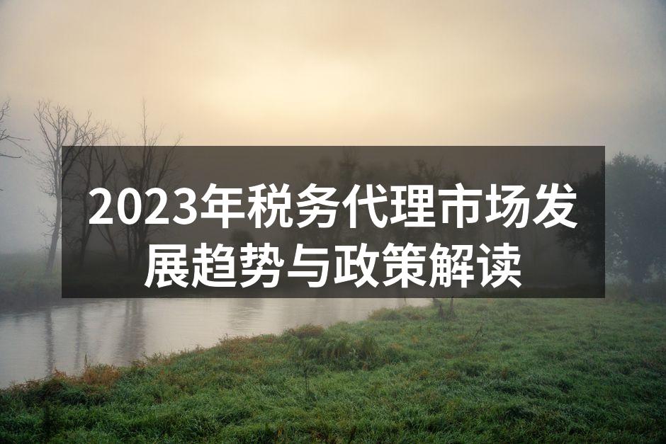 2023年税务代理行业发展图