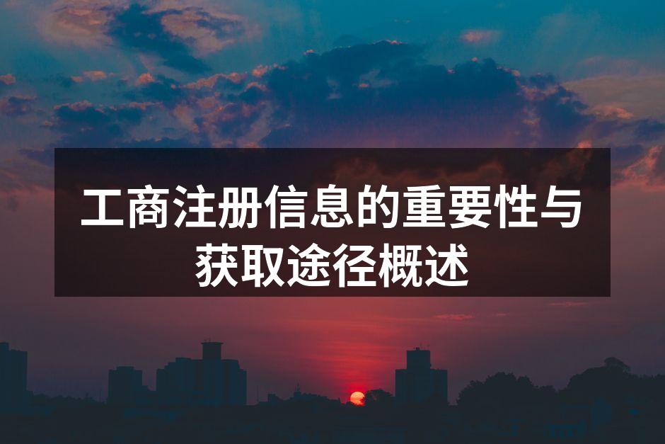 工商注册信息查询流程图